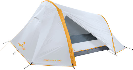 Ferrino Lightent Pro 1 Camping Tent Tunnel White with Double Cloth 4 Seasons for 1 Person Waterproof 3000mm 215x115x80cm