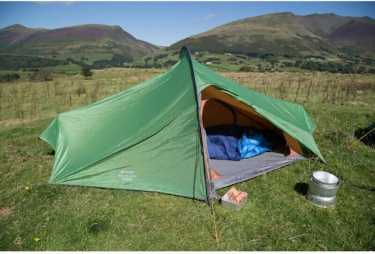 Vango Nevis 200 Pamir Green Camping Tent Tunnel Green with Double Cloth 4 Seasons for 2 People Waterproof 3000mm 245x185x105cm