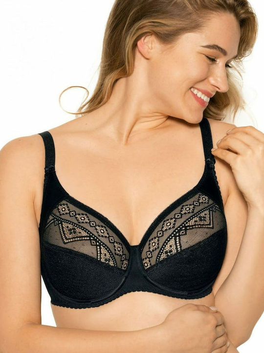 Nancy BS0059 Negru Sutien fără căptușeală cu Baloane
