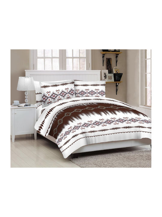 Le Blanc Sheet Sets Double with Elastic 150x200+20cm. San Fransisco Brown 4pcs