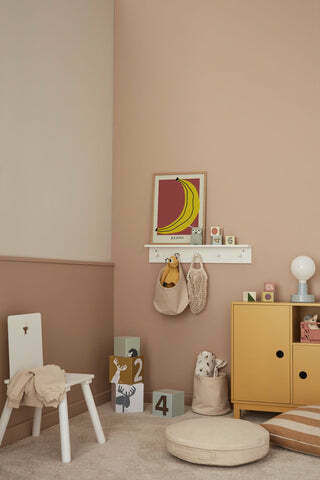 Kids Concept Kids Wooden Wall Hanger with Shelf 60x9x10cm