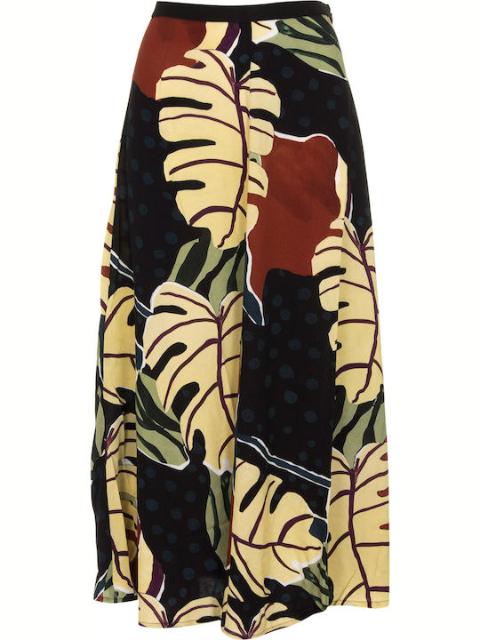Flash W Ecovero Maxi Skirt Ψηλόμεση Maxi Φούστα Πολύχρωμη