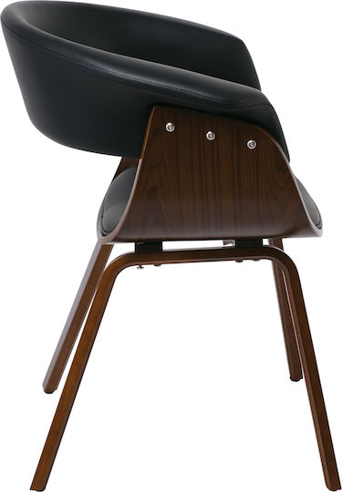 Herman Dining Room Wooden Armchair Black 68x56x77cm