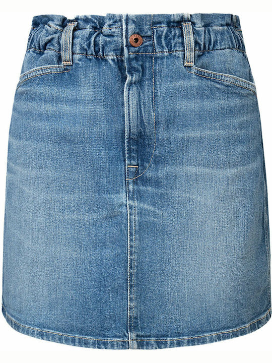 Maisie Denim High-waisted Mini Skirt Blue