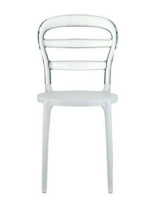 Bibi Kitchen Polypropylene Chair White / Clear 42x50x85cm