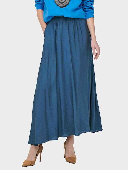 High-waisted Maxi Skirt Moonlight Blue