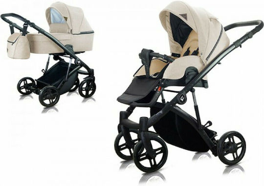 Milu Kids Atteso Ρυθμιζόμενο Καρότσι 2 σε 1 Kατάλληλο για Nεογέννητο Μπεζ