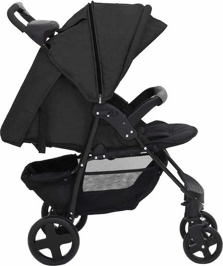 vidaXL Verstellbar 3 in 1 Baby Kinderwagen Geeignet für Neugeborene Charcoal 9.41kg