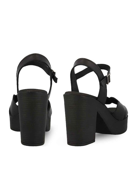 Din piele Sandale Anatomici Negre