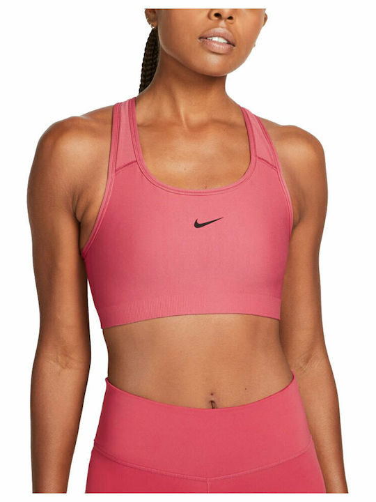 Dri-Fit Swoosh Seamless Damen Sport-BH Rosa mit Futter