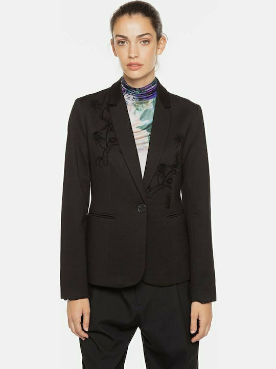 Desigual Paris Women's Waisted Blazer Black