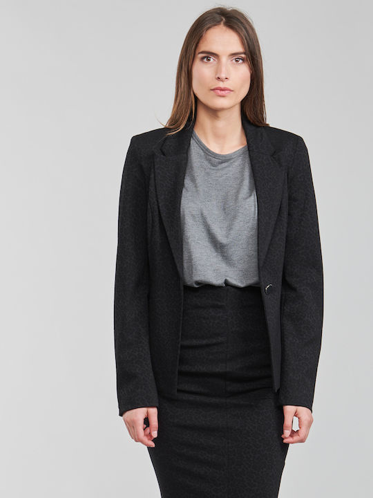 Guess Women's Waisted Blazer Black