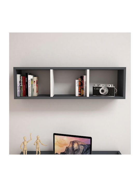 Shelf Wall Charcoal 90x22x25.6cm