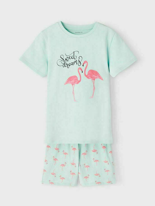 Name It Set Top & Bottom Kids Summer Pyjamas Turquoise