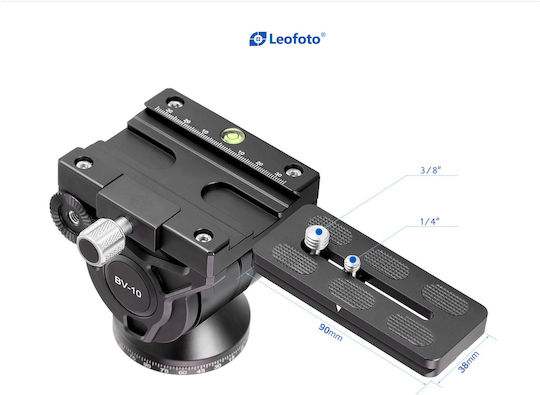 Leofoto Video Tripod LS-324CEX+BV-10 from Carbon Fiber and Load Capacity 10kg up to 153cm