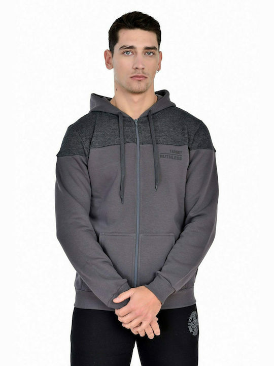 Target Herren Sweatshirt Jacke mit Kapuze und Taschen Gray