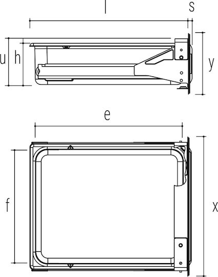 Ronda Συρτάρι Καφέ H37.7xB40.1xH16.4cm