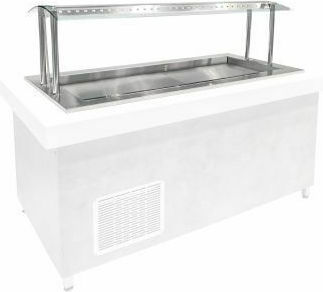 Niki Inox Βιτρίνα Συντήρησης Δαπέδου 180x71x40cm