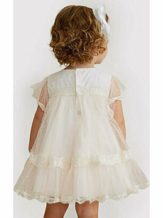 Mädchenkleid Ärmelloses Tüll Für Blumenmädchen Rosa