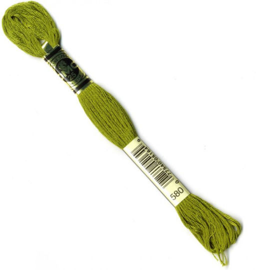 DMC Thread Embroidery Mouliné 117 Cotton in Green color 8m Moss Green Dark