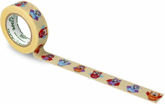 Duck Washi Adhesive Decoration Tape Cute Owls 1pcs 15mm x 10m
