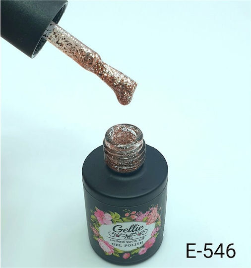 Gellie Semipermanent Lac de Unghii E 546 cu Glitter 10ml 1buc