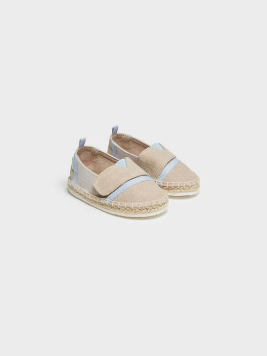 Kids Espradrilles with Hoop & Loop Closure Beige