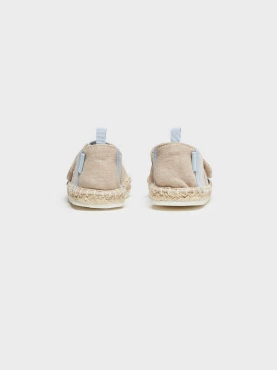 Kids Espradrilles with Hoop & Loop Closure Beige