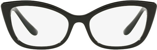 Dolce & Gabbana Plastic Eyeglass Frame Butterfly Black DG5078 501