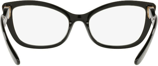 Dolce & Gabbana Plastic Eyeglass Frame Butterfly Black DG5078 501