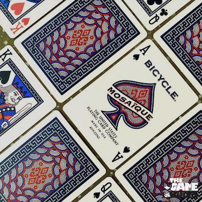 Bicycle Mosaique Plasticized Card Deck Blue