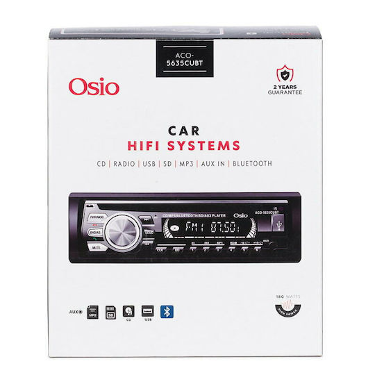 Osio Ραδιόφωνο Αυτοκινήτου 1 DIN (Bluetooth/USB)