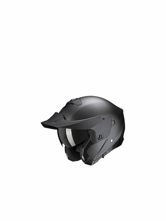 Scorpion Exo 930 Mat Pearl Black Мотоциклетна каска Флип ъп с Sunvisor