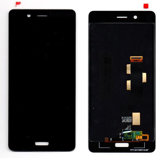 O ecran Grade A cu Mecanism Tactil pentru Nokia 8 (Negru)