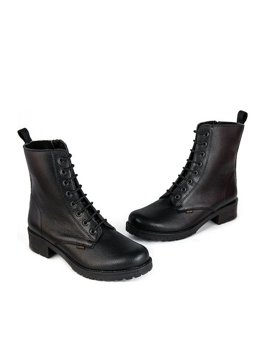 Leather Women's Ankle Boots Black