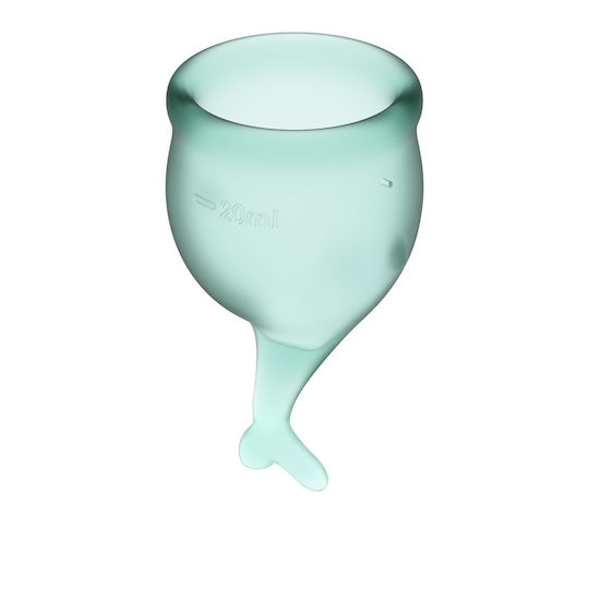 Satisfyer Feel Secure Σετ από Κύπελλα Περιόδου Πράσινα 15ml & 20ml Dark Green 15ml & 20ml