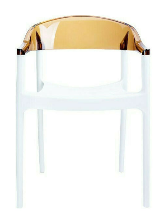 Carmen Kitchen Polypropylene Armchair White 49x53x79cm 32.0111