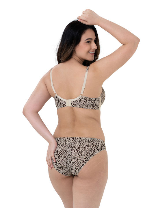 Dorina Amur Eco Curves Beige Σουτιέν mit leichter Polsterung mit Bügel