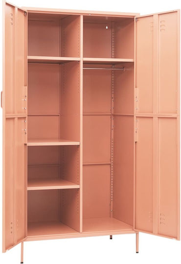 Dulap De Birou Metalic Roz 90x50x180cm