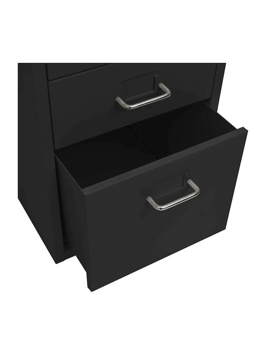 Schublade Büro mit Rollen Black 28x41x69cm