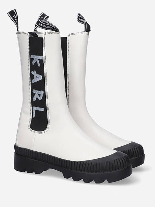 Кожени Дамски ботуши Off White