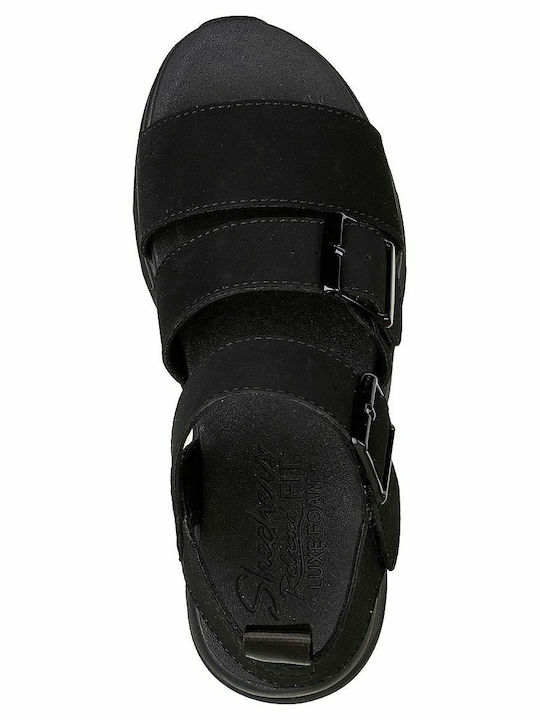 Dlux Walker Women's Flat Sandals Anatomic with Strap in Black Color