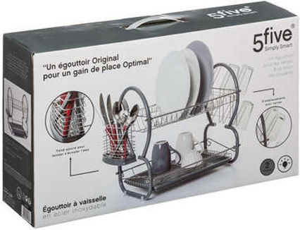 5Five Metallic Gray Sink Strainer 51x24x38.5cm