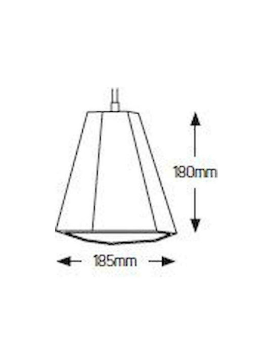 Geyer Cement Hängelampe Einfaches Licht Glocke für Fassung E27 Weiß