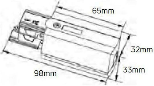 Geyer Track Connector for Spotlights made of Aluminum Black LTPS-B