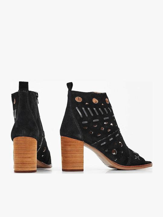 Suede Sandalen Schwarz