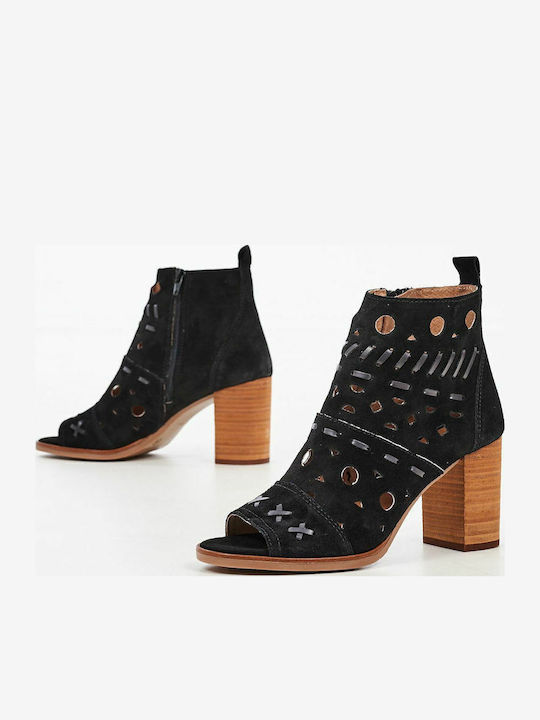 Suede Sandalen Schwarz