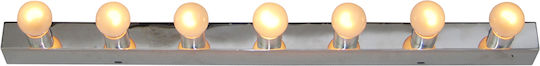 Home Lighting Tube Modern Lamp Wall with Socket E14 Silver 70x8x3.8cm