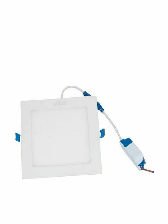 Vito Τετράγωνο Χωνευτό LED Panel 24W με Φυσικό Λευκό Φως 4000K 30x30εκ.