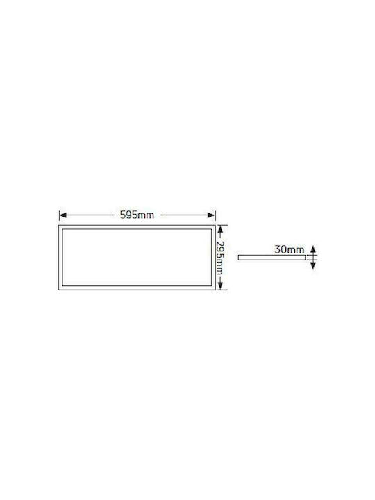 Geyer Avra Recessed Parallelogram LED Panel 24W with Natural White Light 4000K 60x30cm LP63BLC5 UGR